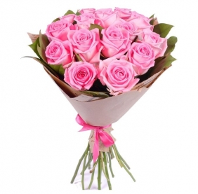 Розовый букет - Розы (средние 55-60 см)