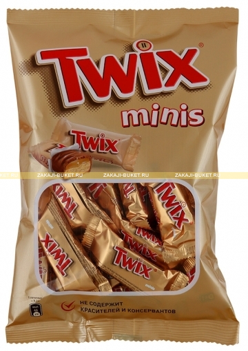 Печенье Twix minis песочное с карамелью покрытое молочным шоколадом, 184г фото 1