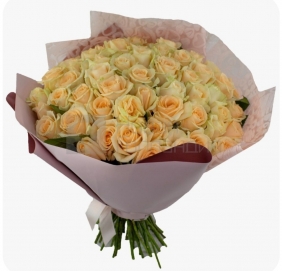  Кремовые розы  - Розы (средние 55-60 см)