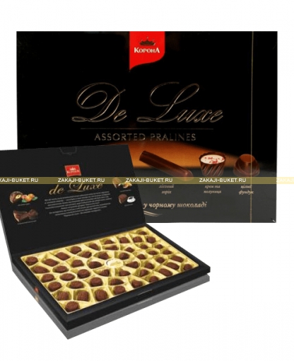 Конфеты Korona De Lux черный шоколад фото 1