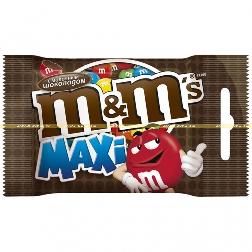 Драже M&M's Maxi с молочным шоколадом 70г фото 1