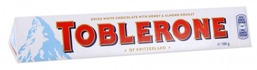 Шоколад Toblerone белый с медово-миндальной нугой 100г фото 1